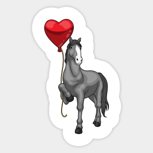 Horse Heart Balloon Sticker